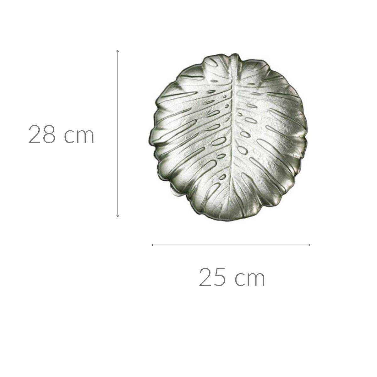 Patera szklana na ciasto LEAF, 28 cm