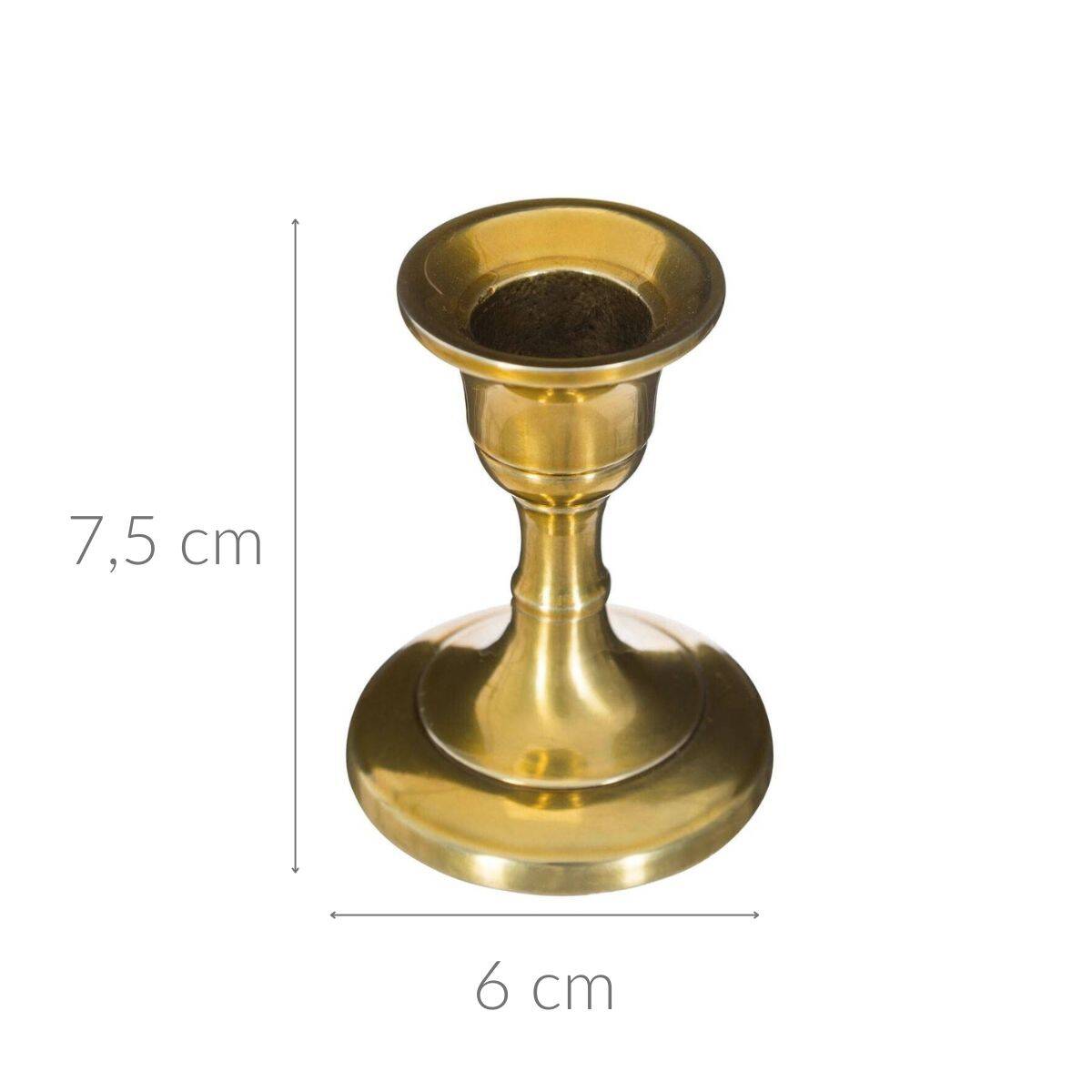 Stojak na świeczkę, metalowy, 7,5 cm