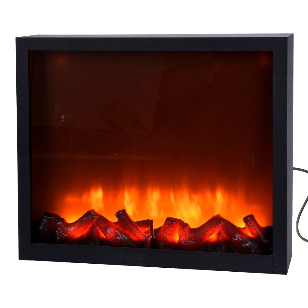 Kominek elektryczny LED, dekoracja świąteczna zasilana sieciowo, 41 x 25 cm