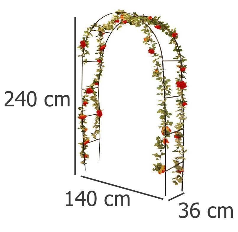 Pergola łukowa, różany łuk - 140 x 36 x 240 cm