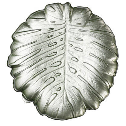 Patera szklana na ciasto LEAF, 28 cm