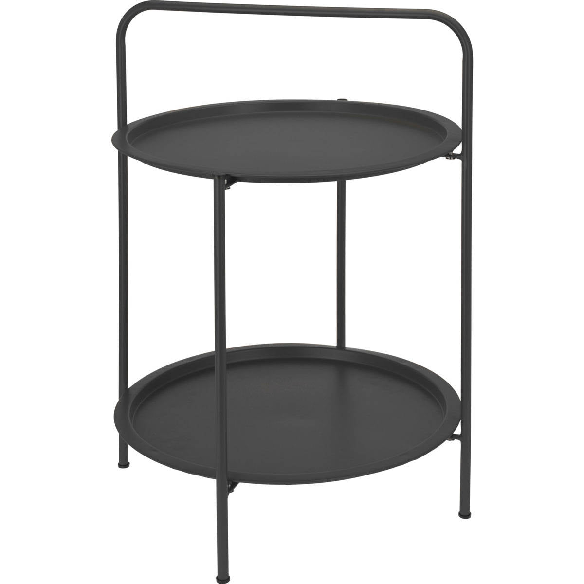 Stolik kawowy z uchwytem, 2 poziomy, Ø 50 cm