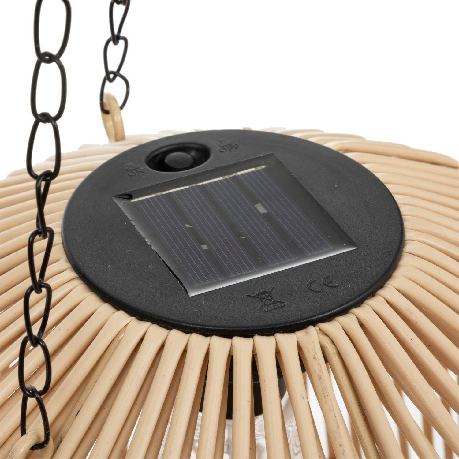 Lampa solarna wisząca Jily, boho, Ø 28 cm
