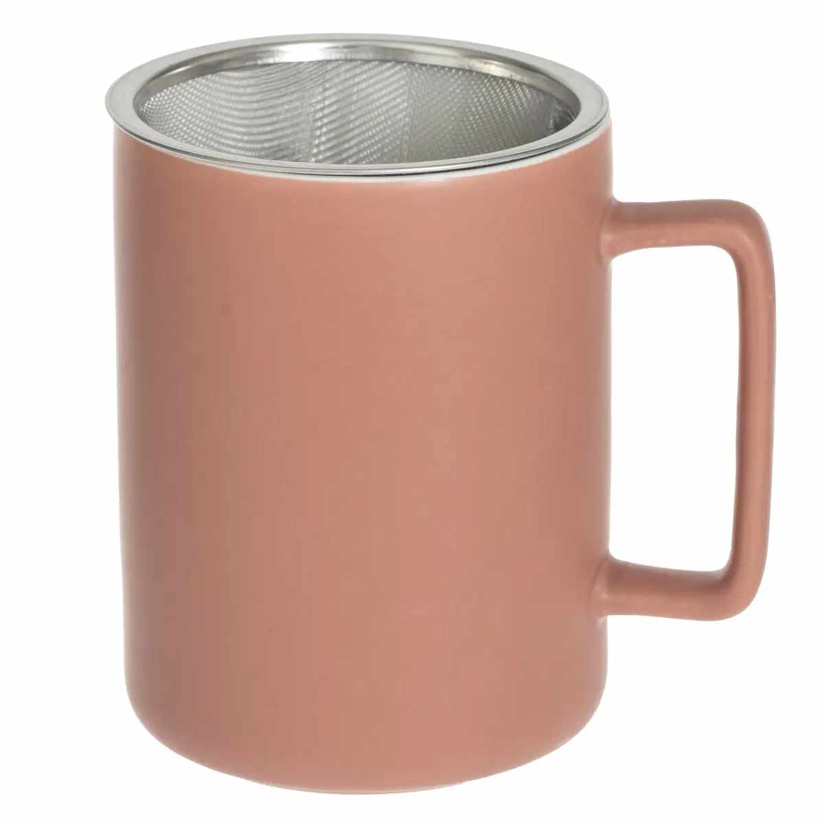 Kubek z zaparzaczem i pokrywką NATURE, 400 ml