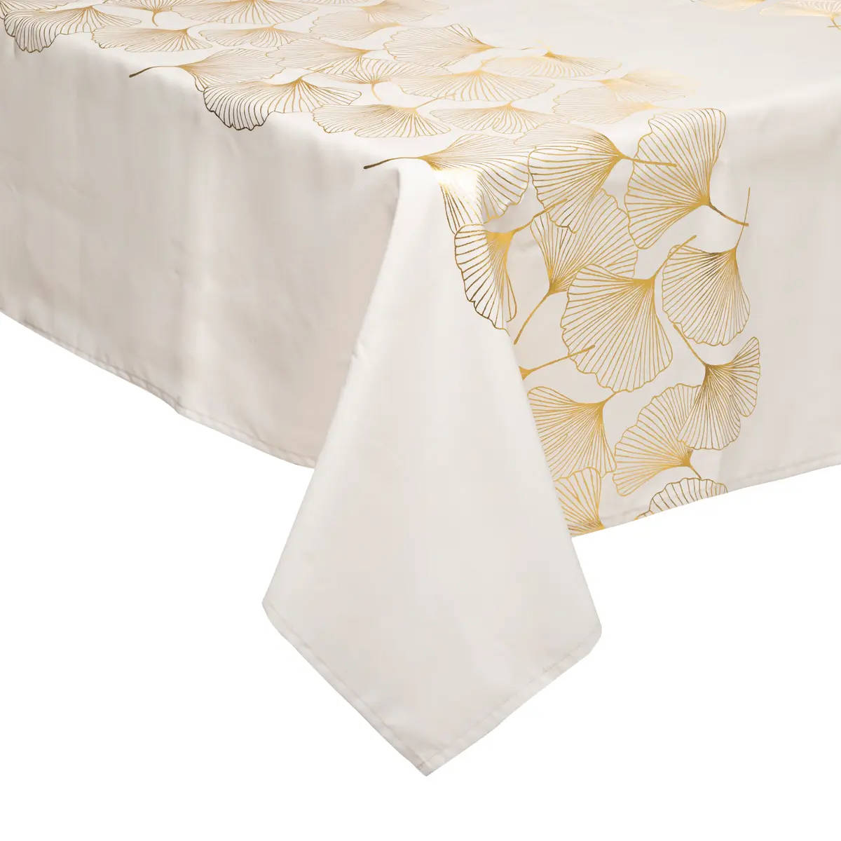 Obrus z wzorem miłorzębu GINKO, 140 x 240 cm