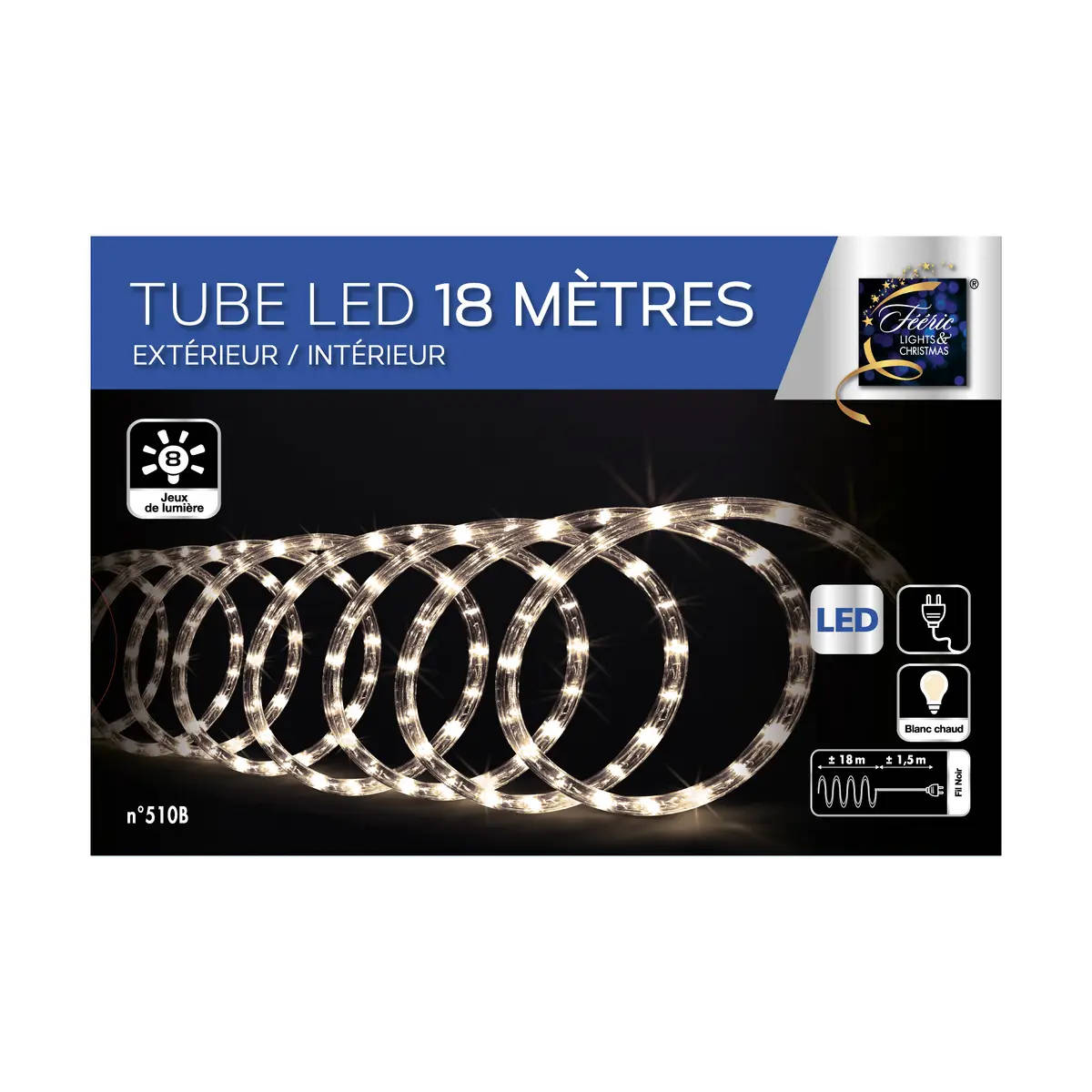 Girlanda świetlna zewnętrzna, w formie spirali, 324 LED