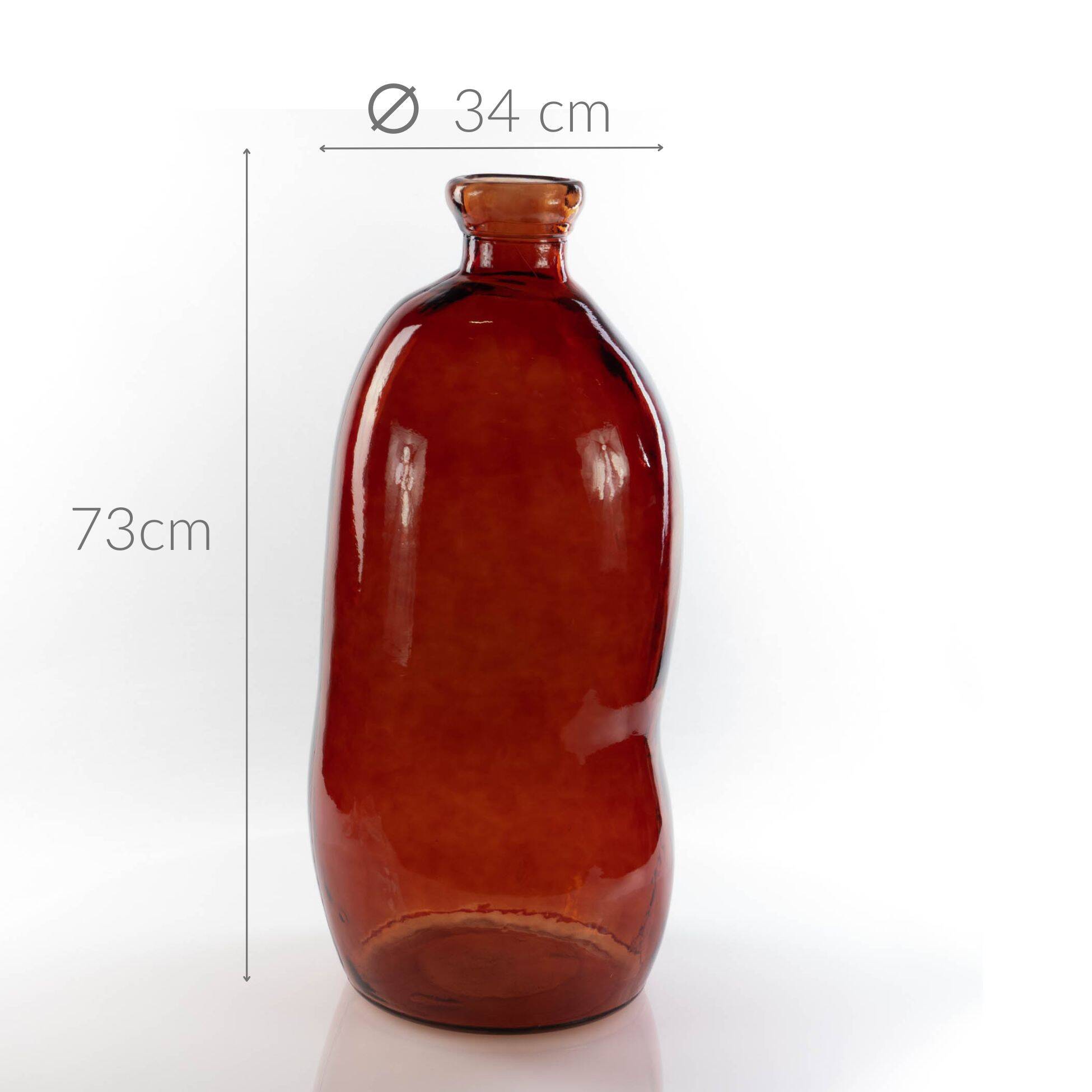Wazon szklany z recyklingu, 73 cm