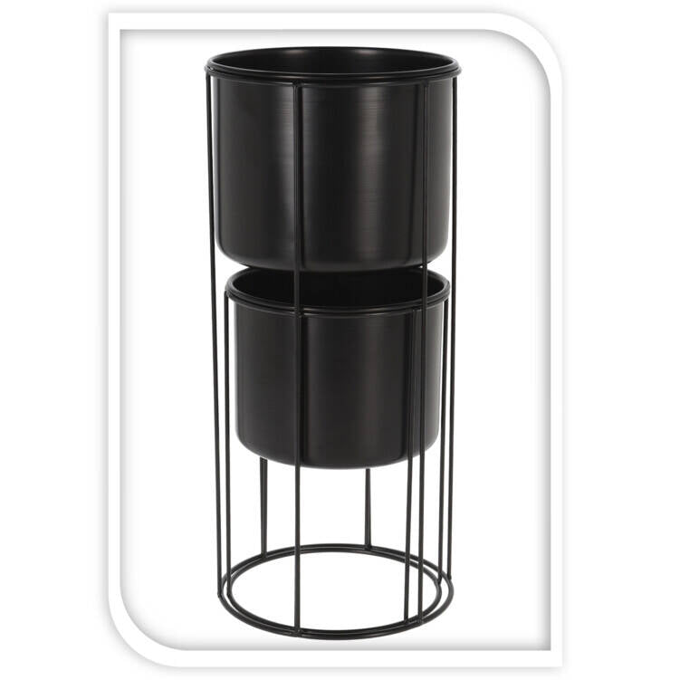 Doniczki na nóżkach metalowych, 2 sztuki