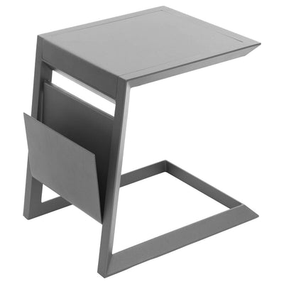 Aluminiowy stolik z gazetnikiem ALLURE