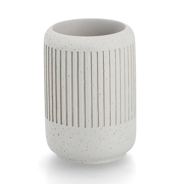 Kubek na szczoteczki CEMENT, Ø 7 cm