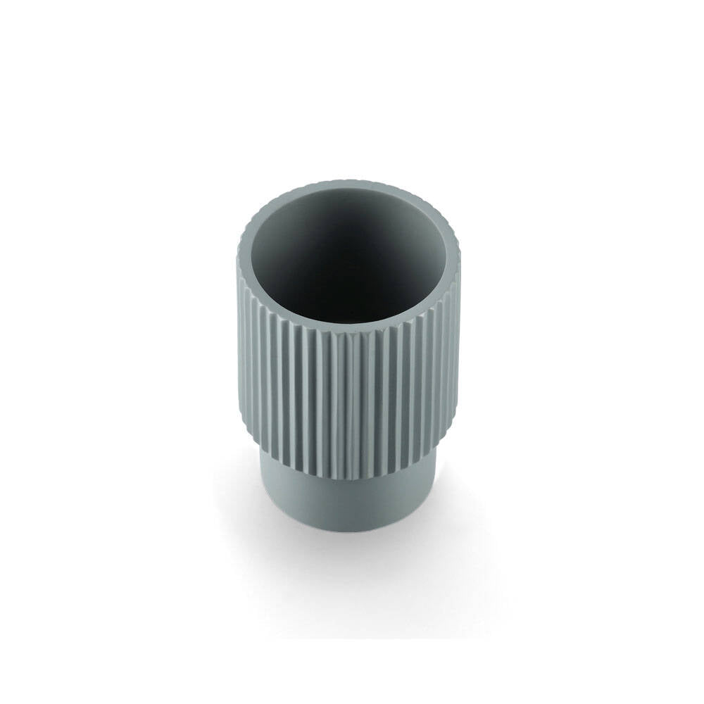 Prążkowany kubek z poliresinu STRIPES, Ø 8 cm