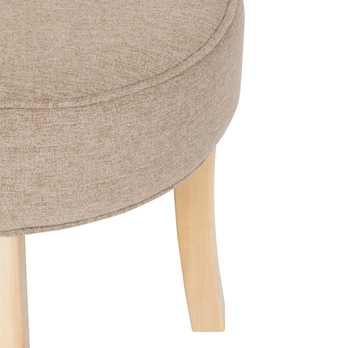 Miękki stołek tapicerowany ADRIEL taboret do toaletki, Ø 35 cm