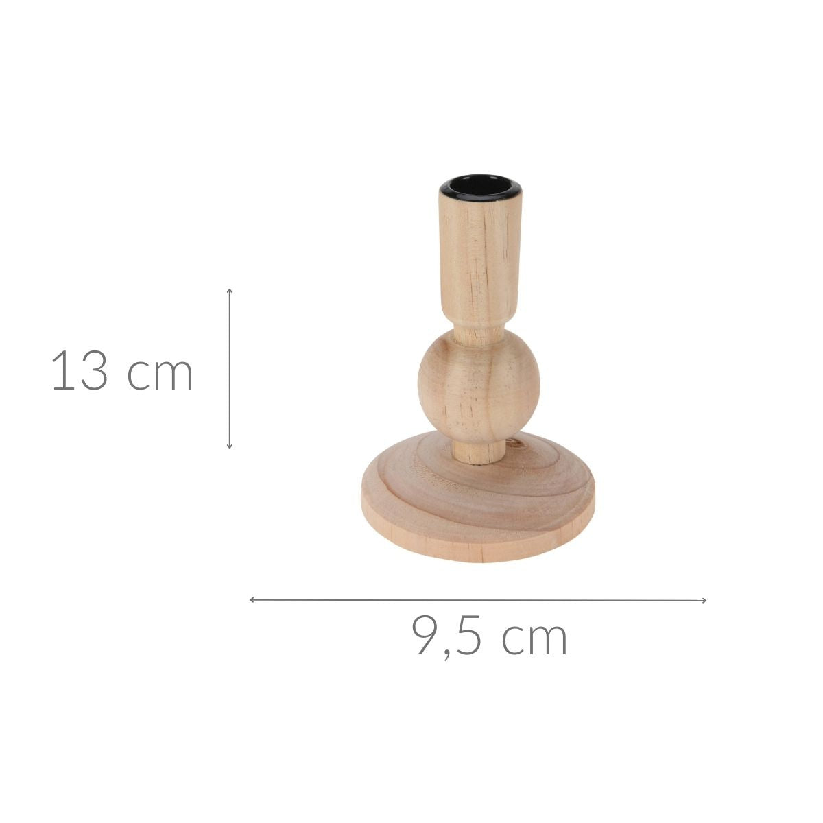 Drewniany świecznik, naturalny