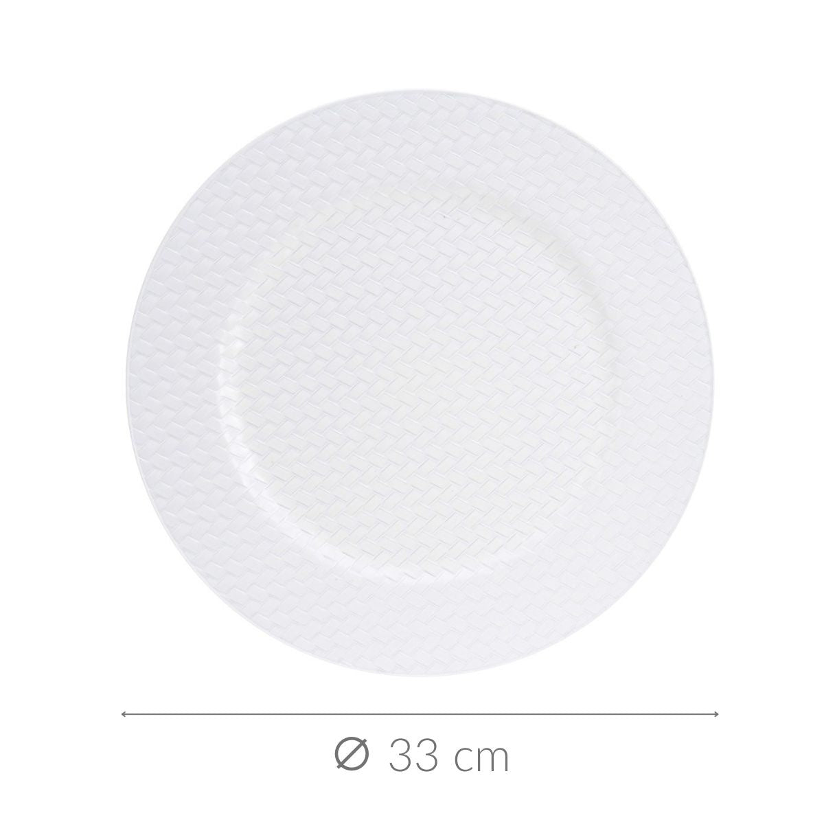 Talerz świąteczny z plecionką, Ø 33 cm