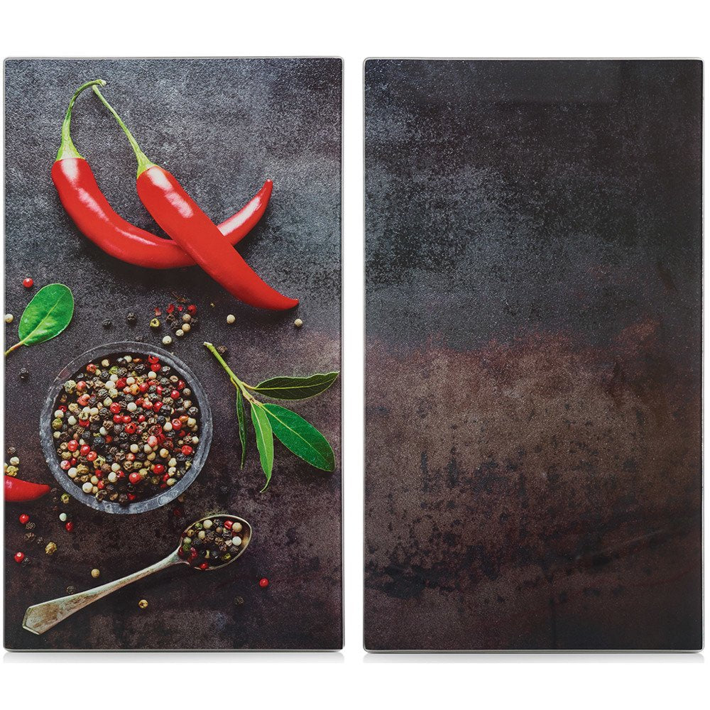 Szklane płyty kuchenne PEPPERS, 2 sztuki, ZELLER