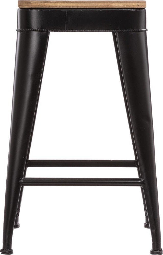 Taboret - stołek czteronożny, metalowy, barowy