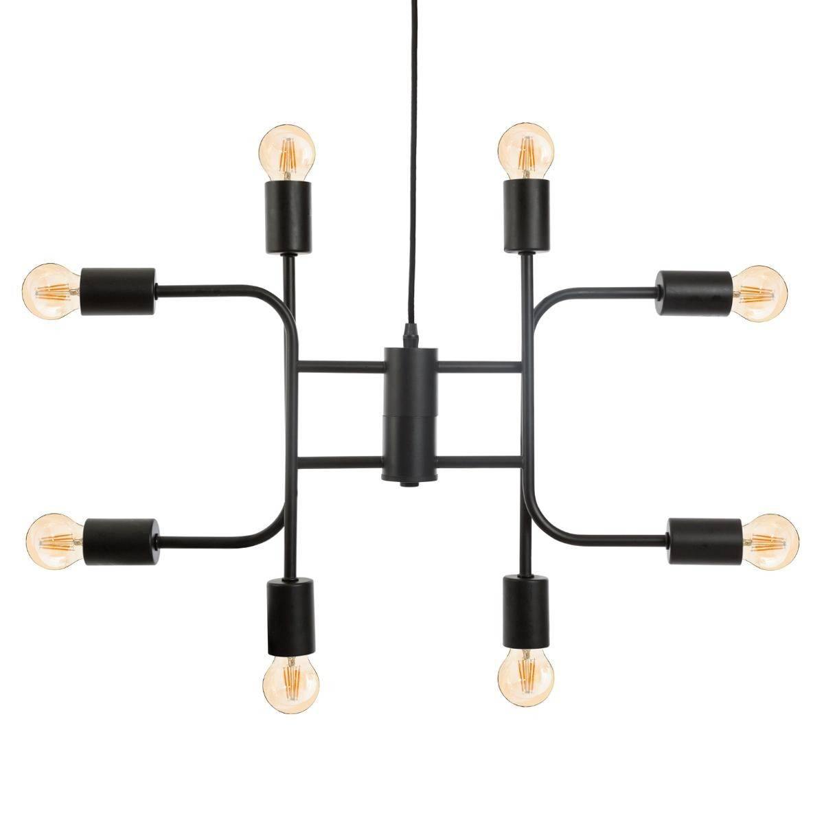 Nowoczesna lampa sufitowa do salonu, 8 żarówek, wys. 42 cm