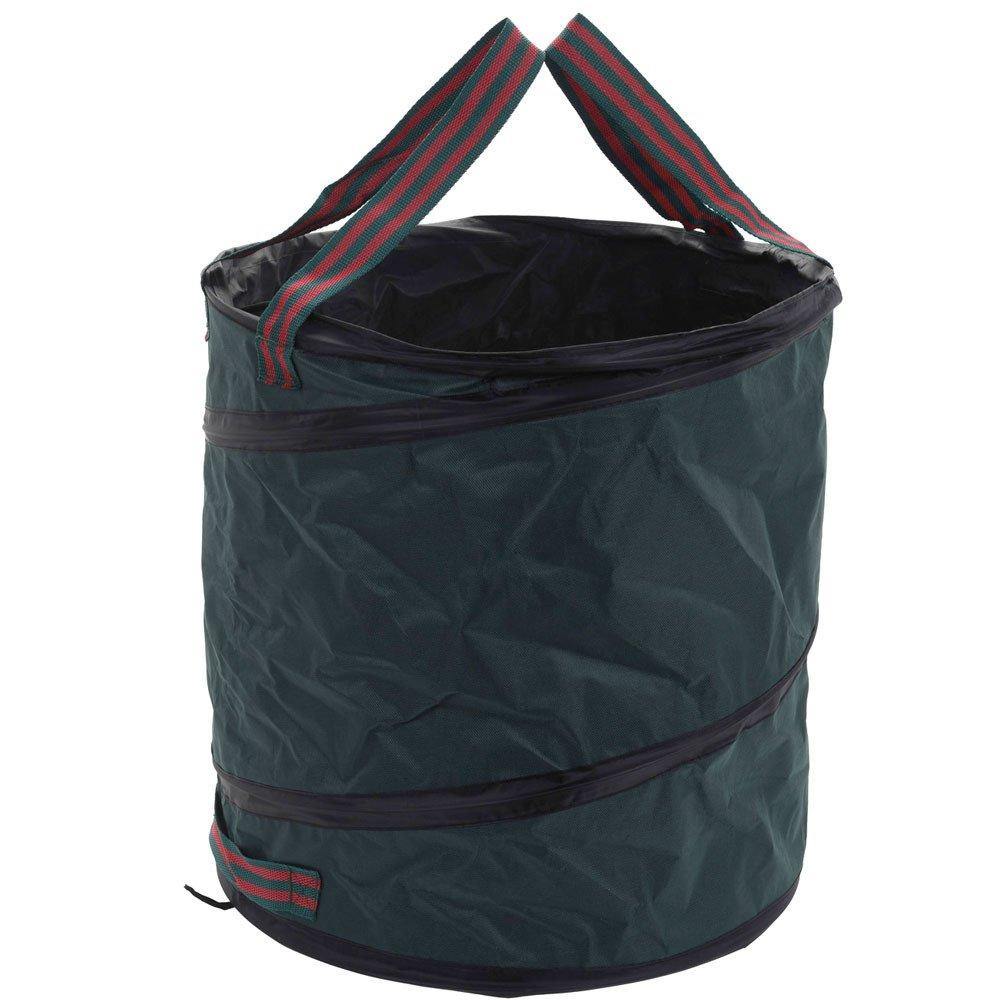 Torba ogrodowa na liście, 85 L, kosz typu pop-up, kolor zielony