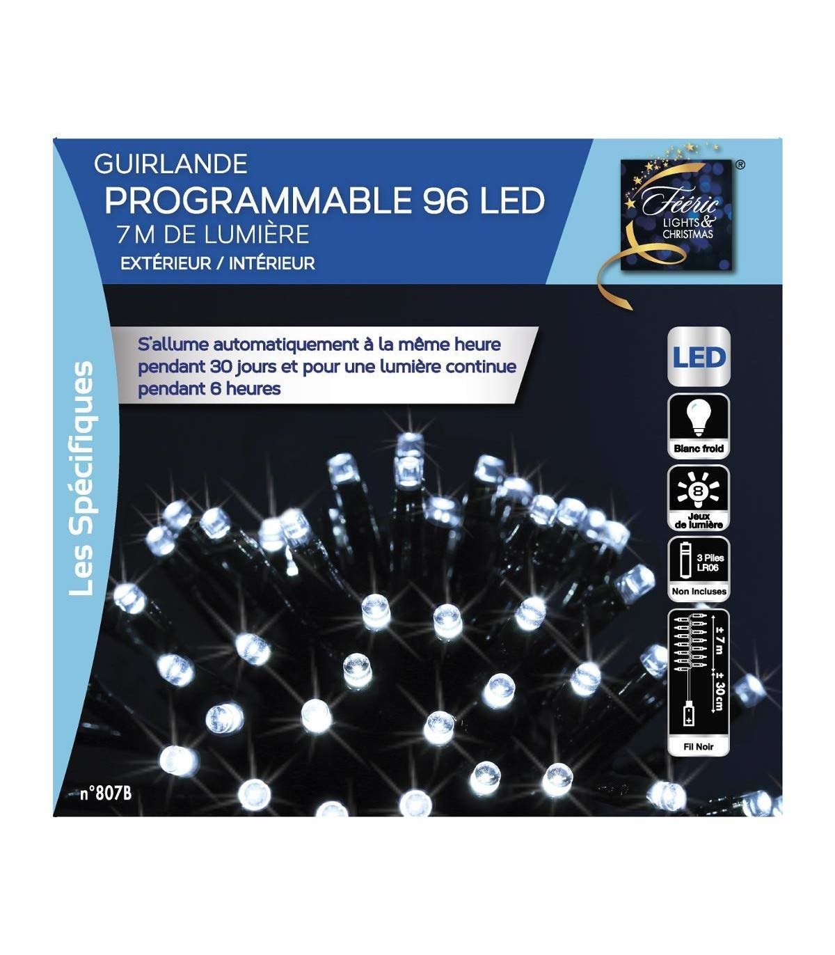 Lampki świąteczne, dekoracyjne 96 LED