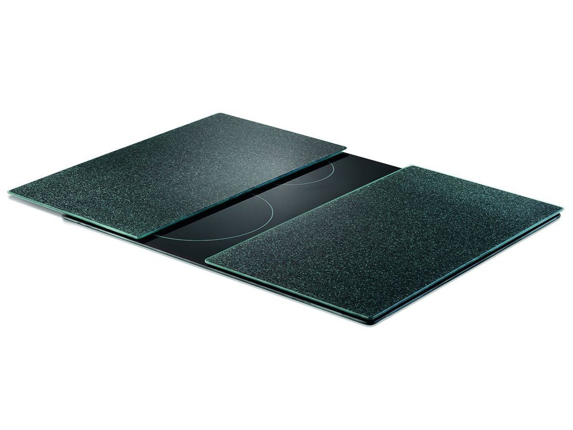 Szklane płyty ochronne ANTHRACITE GRANIT na kuchenkę – 2 sztuki, ZELLER