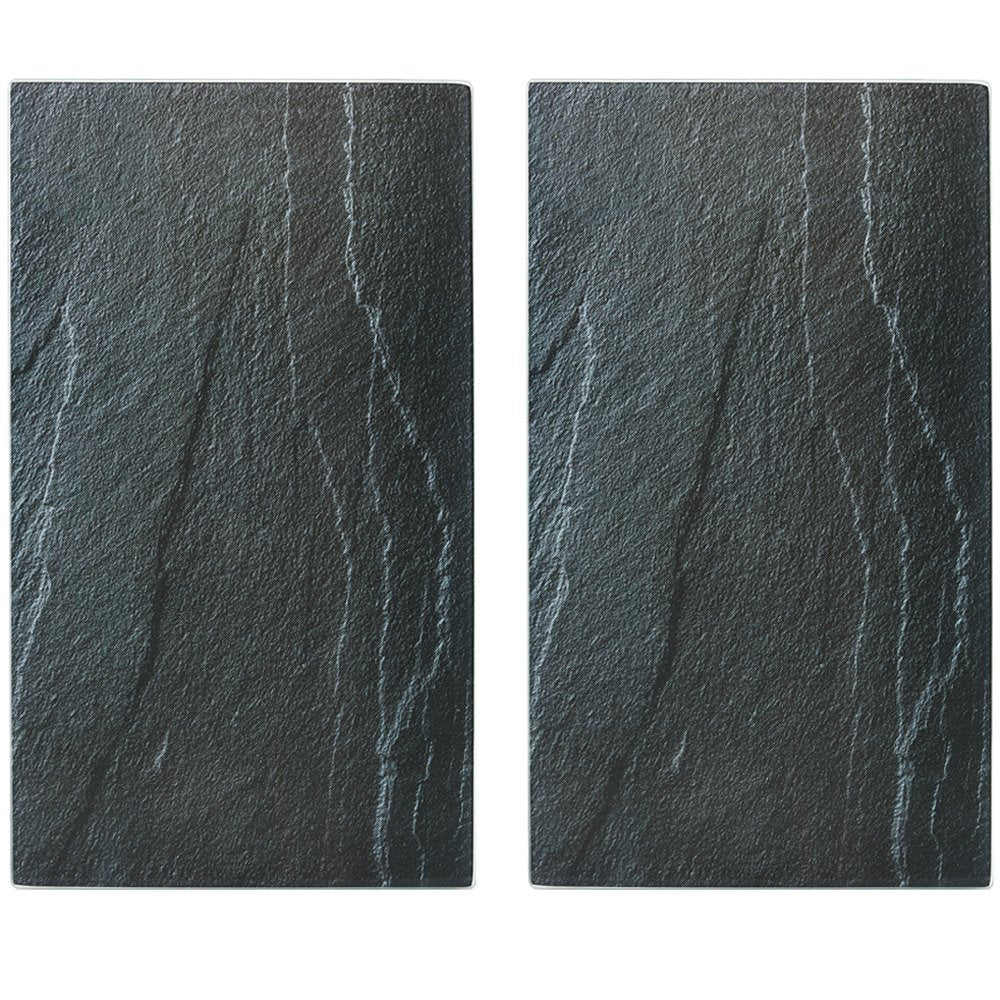 Szklane płyty ochronne ANTHRACITE SLATE na kuchenkę – 2 sztuki, ZELLER