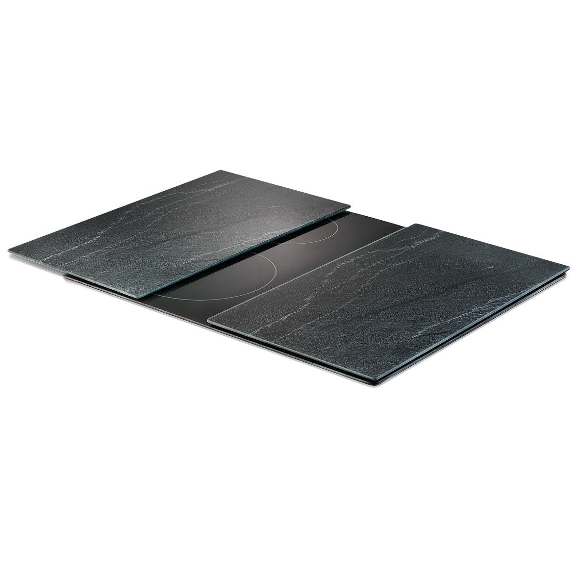 Szklane płyty ochronne ANTHRACITE SLATE na kuchenkę – 2 sztuki, ZELLER