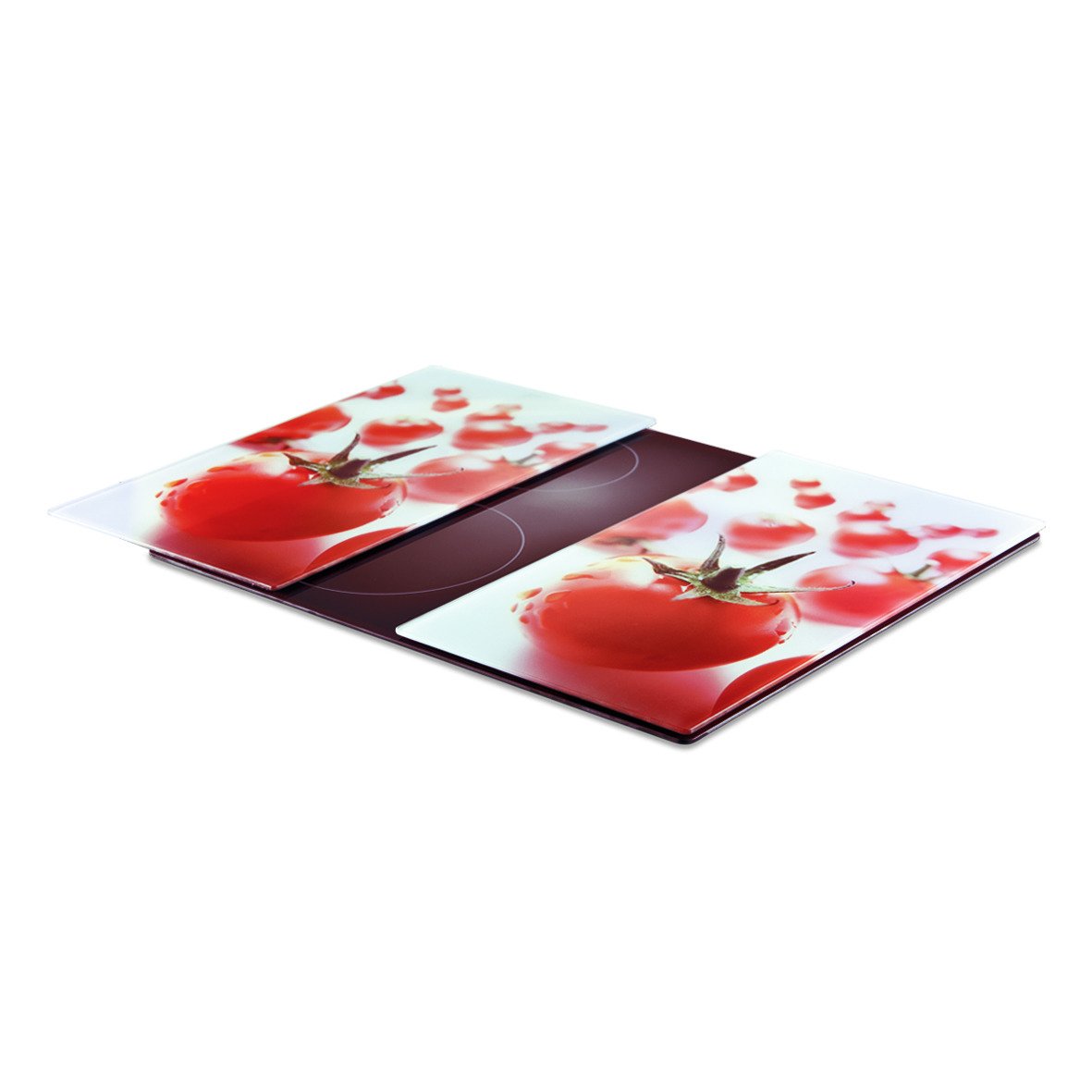 Szklane płyty ochronne TOMATO na kuchenkę – 2 sztuki, ZELLER