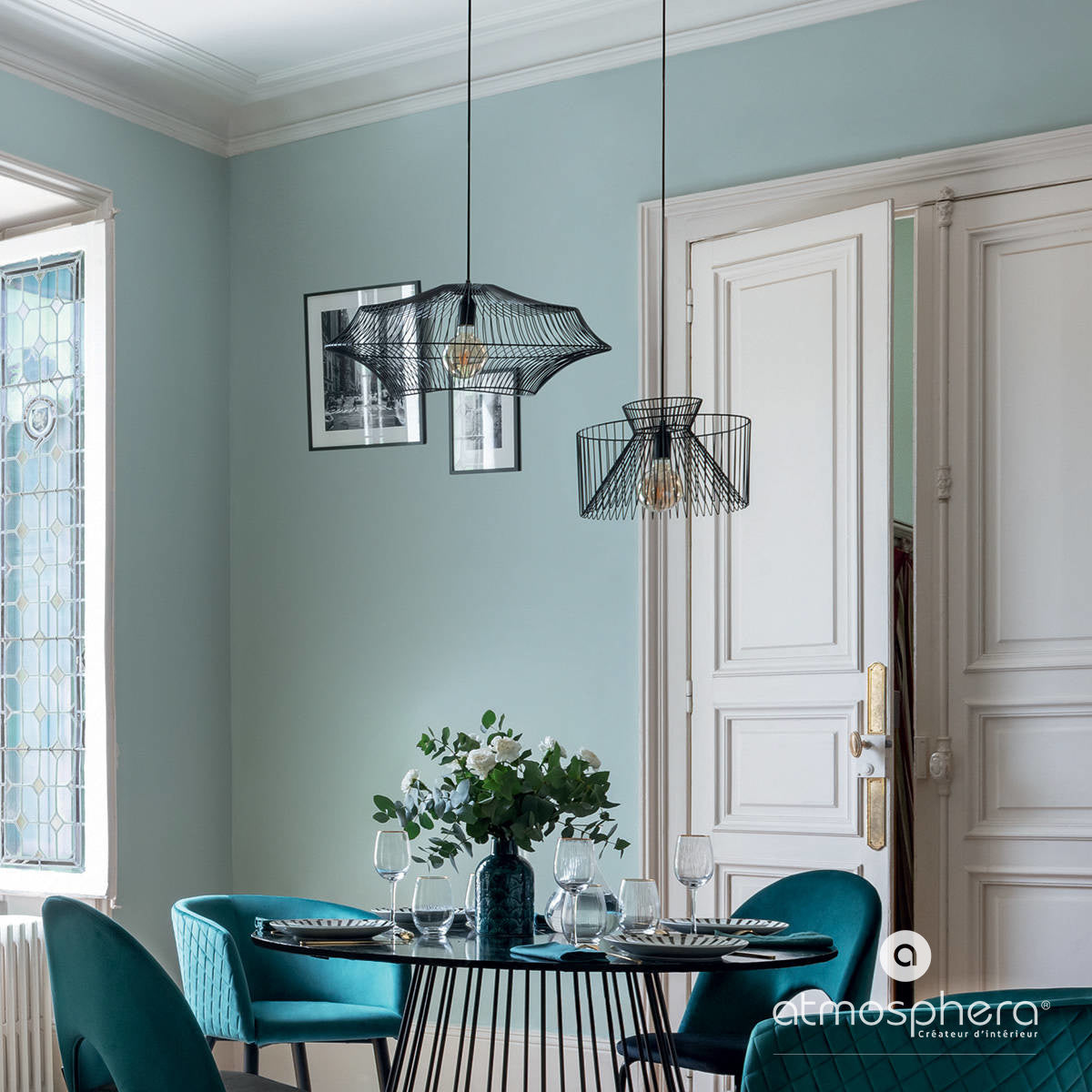 Lampa wisząca YALE, metalowa, 60 cm