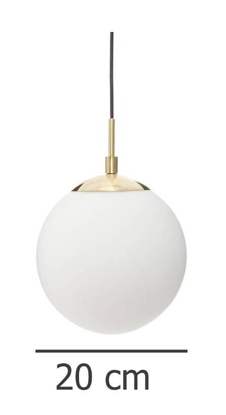 Okrągła lampa wisząca DRIS, kula, Ø 20 cm