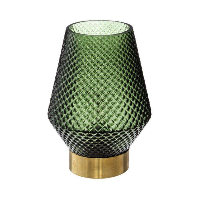 Lampa stołowa LED, szklana, 17 cm