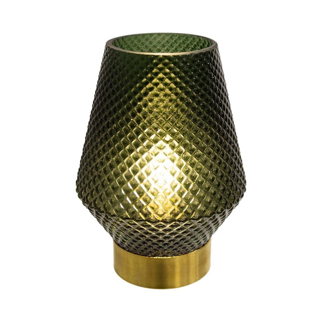 Lampa stołowa LED, szklana, 17 cm