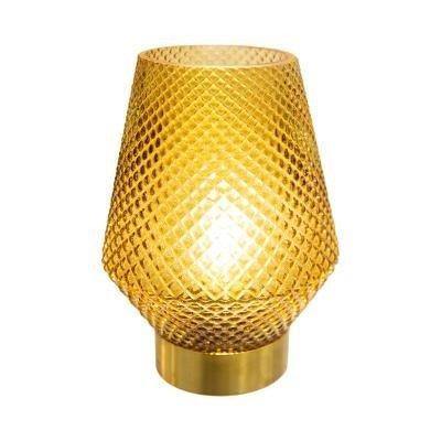 Lampa stołowa LED, szklana, 17 cm