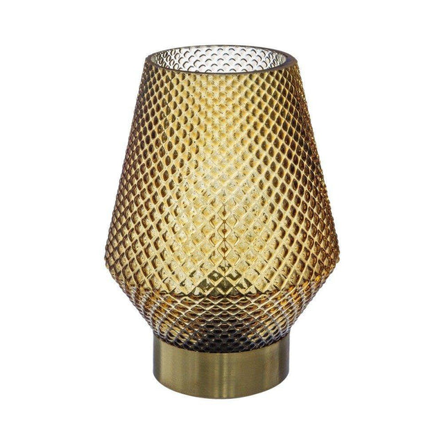 Lampa stołowa LED, szklana, 17 cm