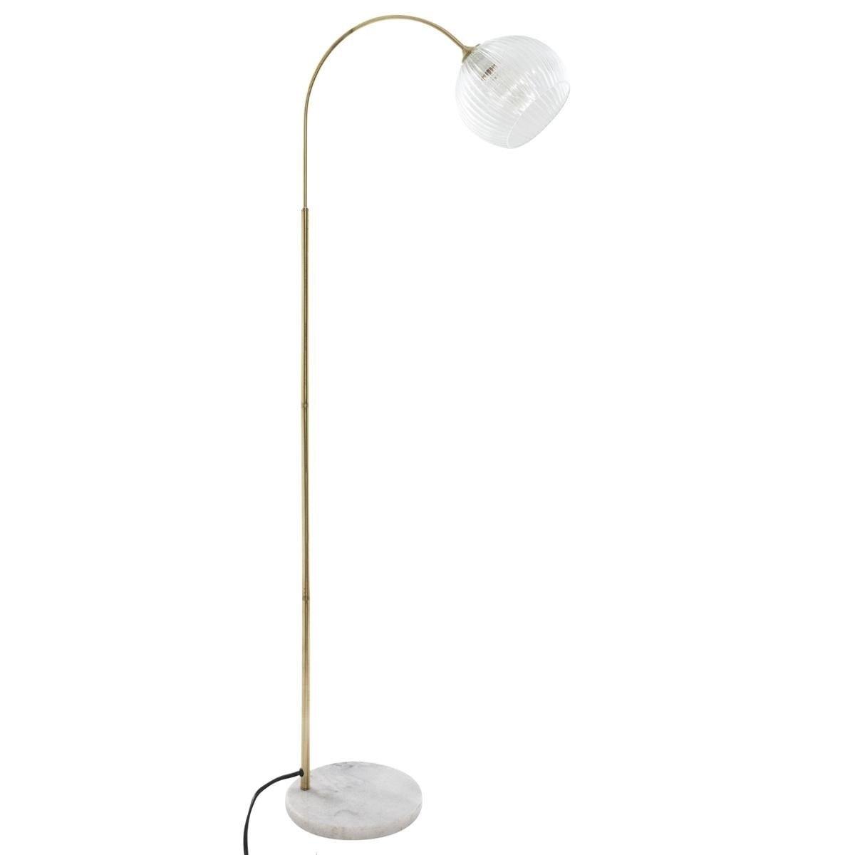 Lampa podłogowa LAYE, stojąca ze sklanym abażurem, 150 cm