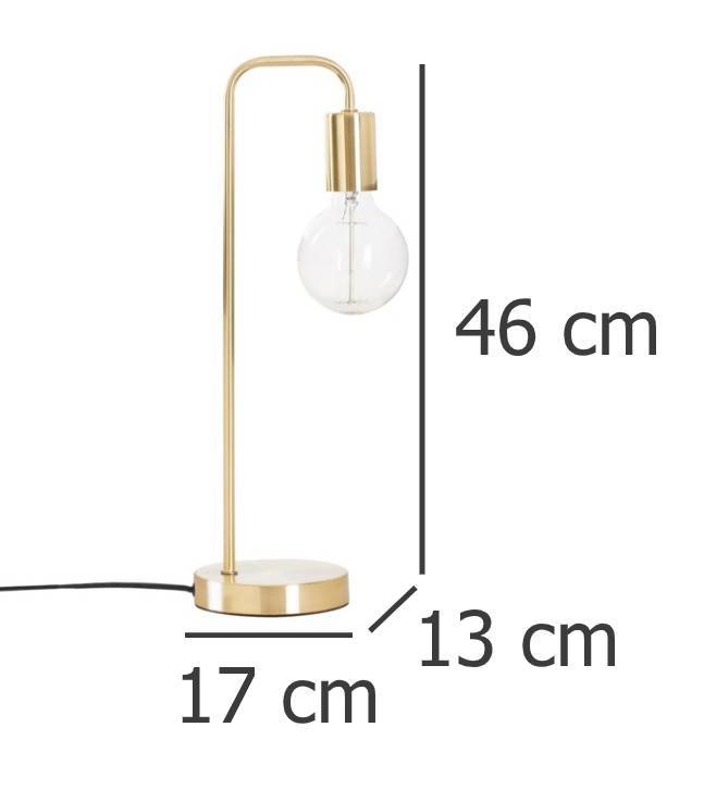 Lampa stołowa KELI, metalowa, 46 cm