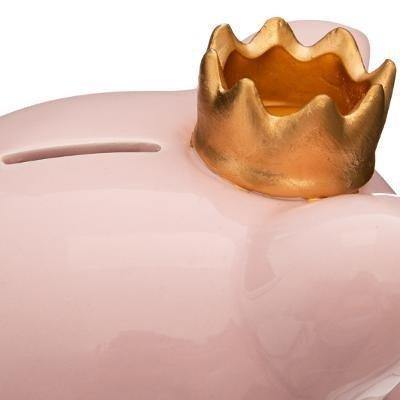 Skarbonka ŚWINKA Z KORONĄ, kolor różowy
