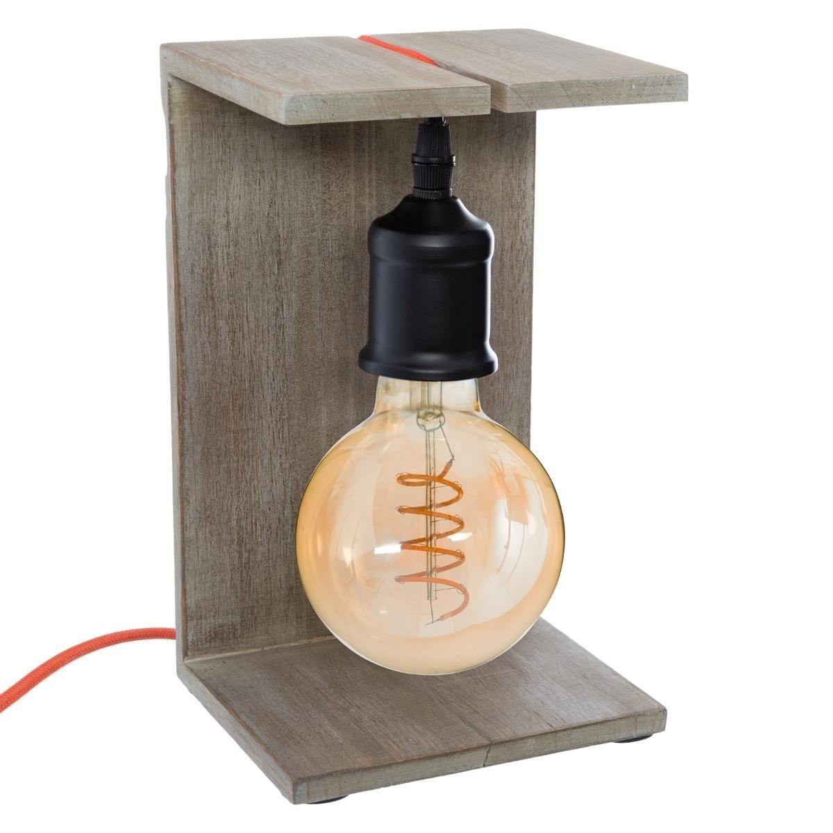 Stojak na żarówkę dekoracyjną CAJA, 25 cm, kabel pomarańczowy
