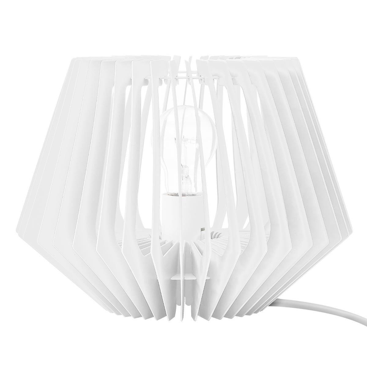 Lampa stołowa z dekoracyjną żarówką, 21 cm, kolor biały