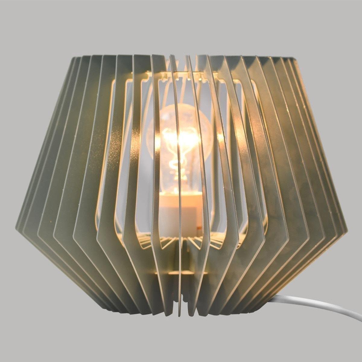 Lampa stołowa z dekoracyjną żarówką, 21 cm, kolor niebieski
