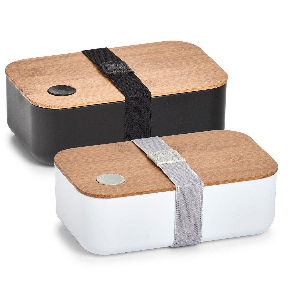 Lunchbox z przegródką, 19 x 12 x 7 cm, kolor czarny, ZELLER