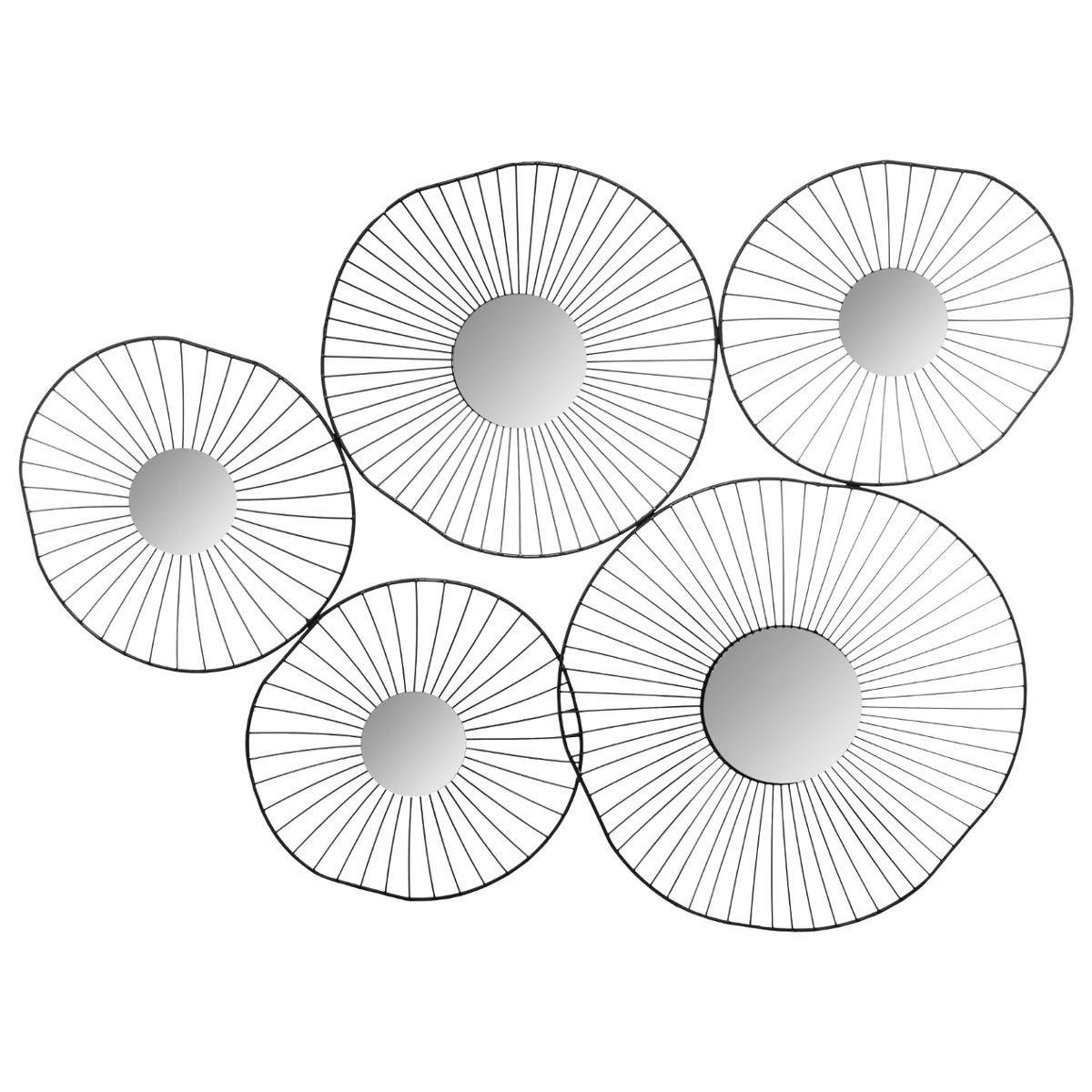 Lustro dekoracyjne WIRED, 78 x 58 cm, kolor czarny