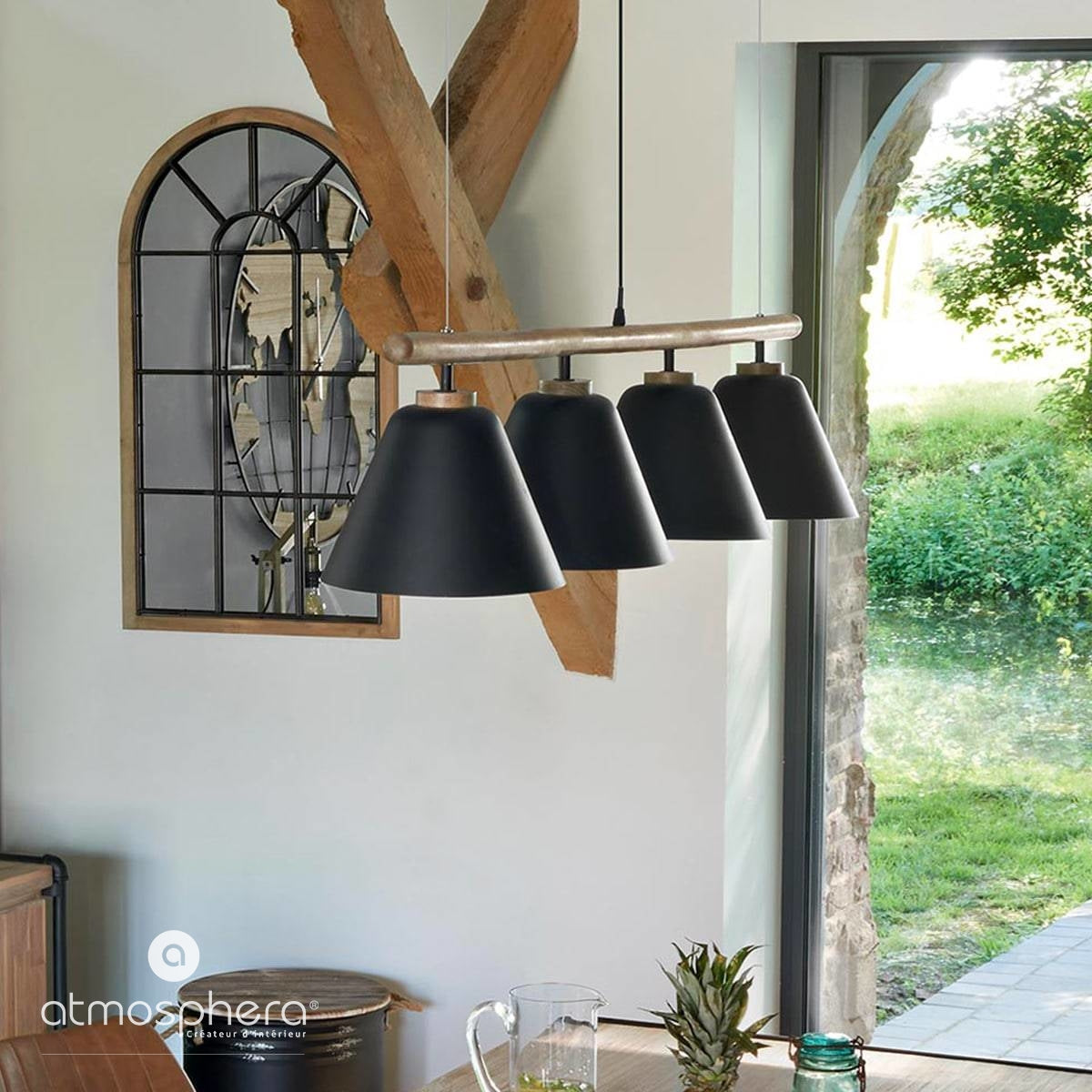 Lampa wisząca JUDI, 4 metalowe klosze