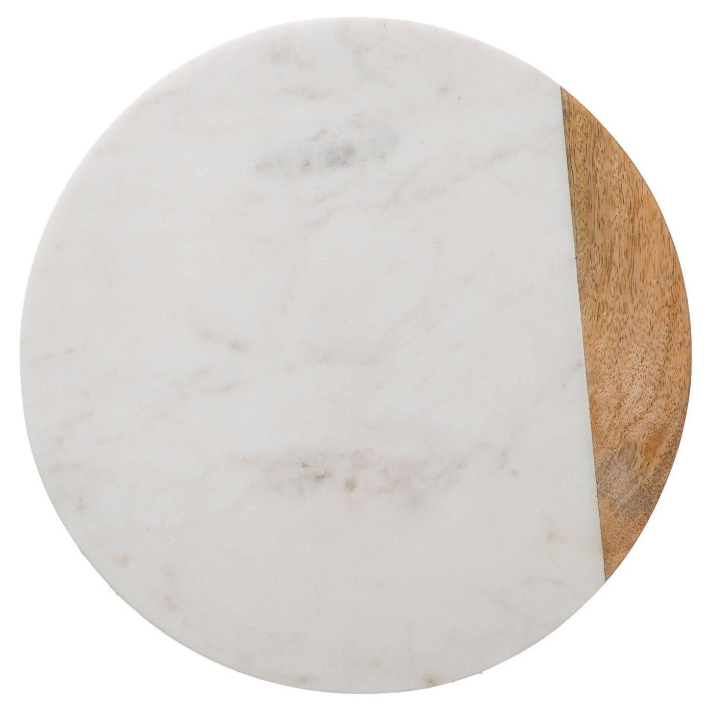 Taca obrotowa GEOM HYGGE, Ø 30 cm, marmur, biała