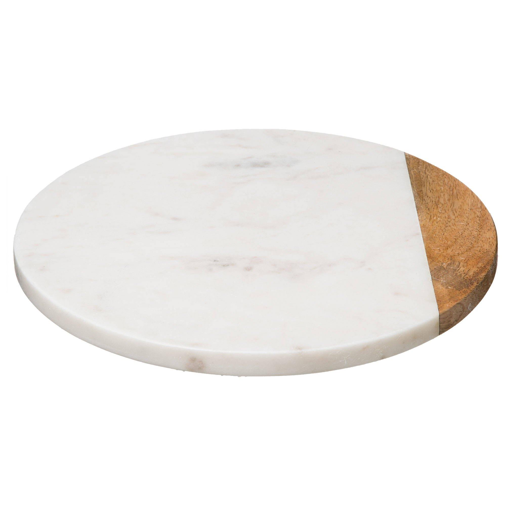 Taca obrotowa GEOM HYGGE, Ø 30 cm, marmur, biała