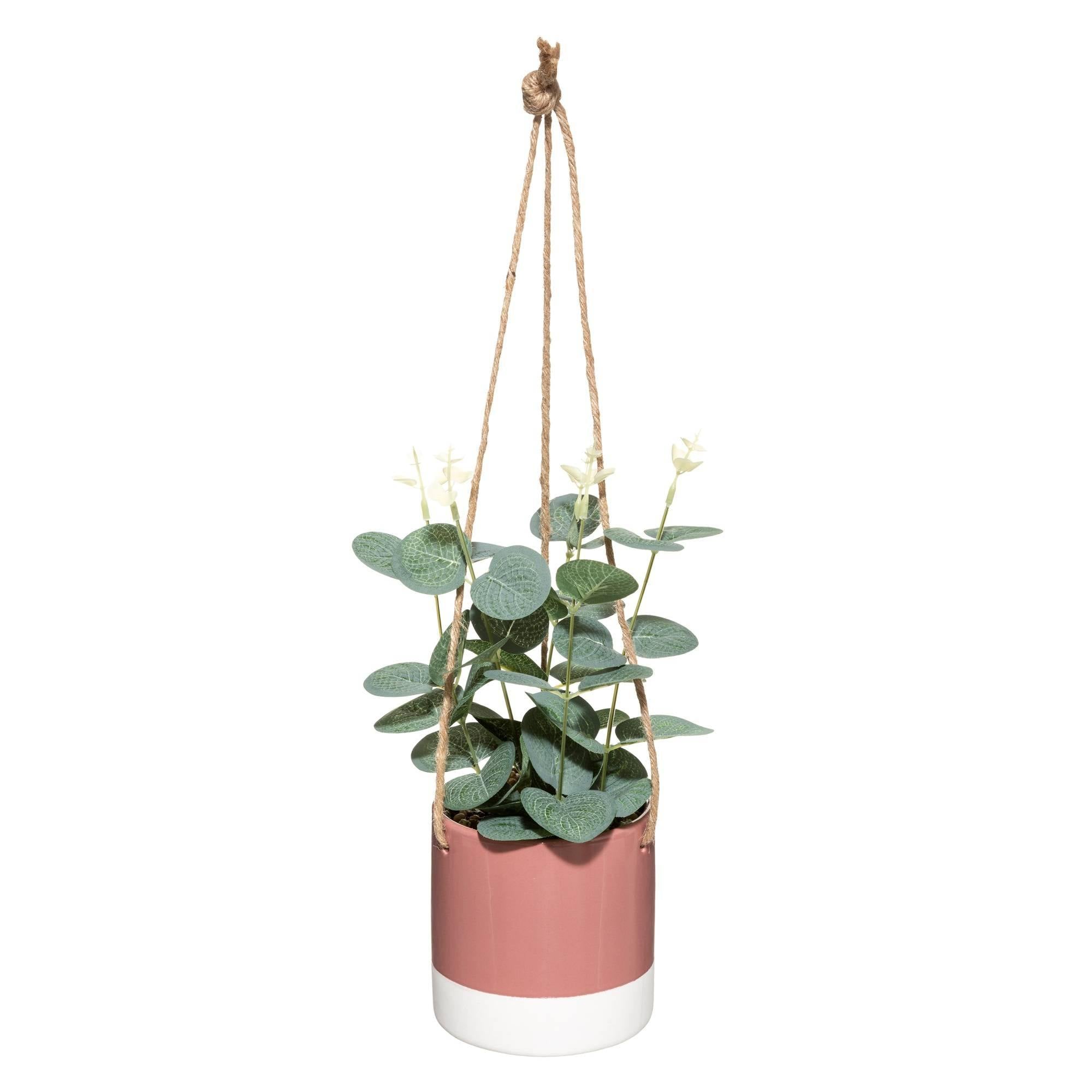 Sztuczne kwiaty doniczkowe EUKALIPTUS, do zawieszenia, 44 cm