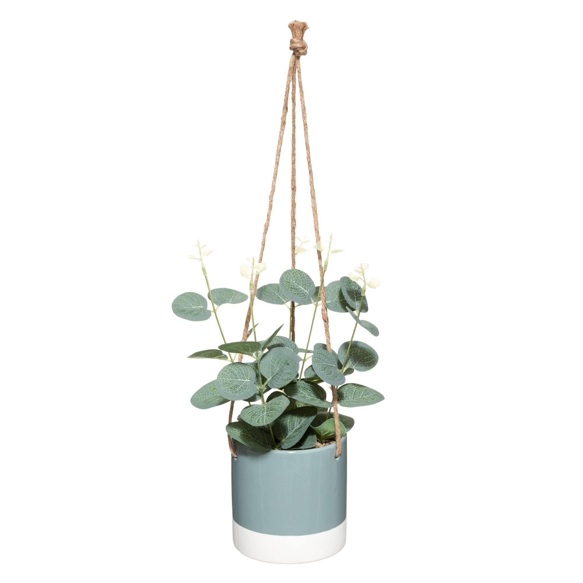 Sztuczne kwiaty doniczkowe EUKALIPTUS, do zawieszenia, 44 cm