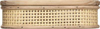 Pudełko na biżuterię z dekoracją z rattanu, 28 x 18 cm