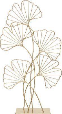 Dekoracja metalowa GINKO, 57 cm, liście miłorzębu
