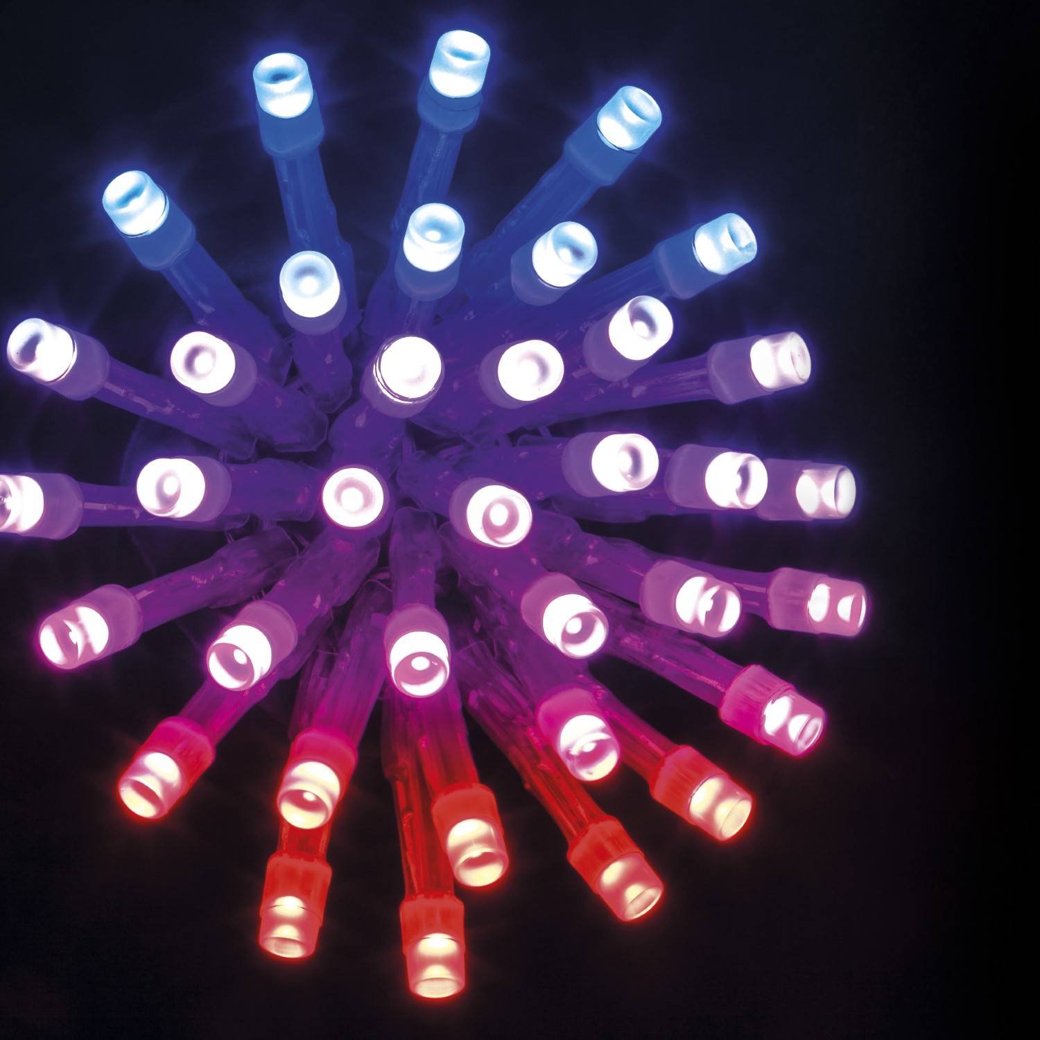 Lampki zewnętrzne wielokolorowe, 100 LED
