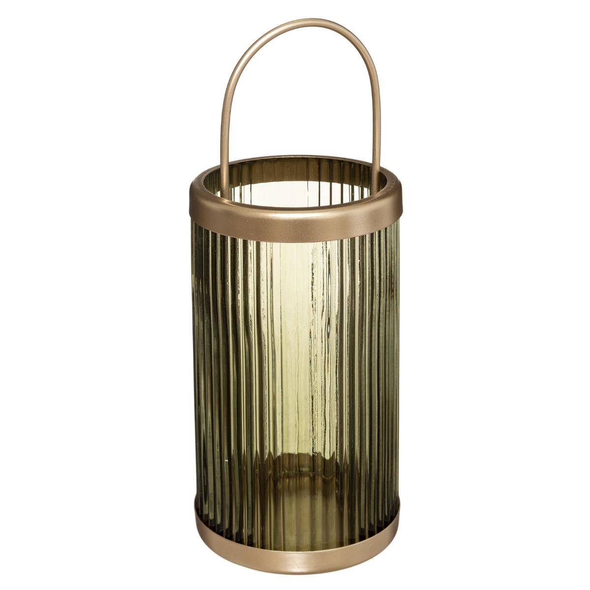 Świecznik szklany w formie latarni GLAM, Ø 11,7 cm